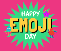 Happy Emoji Day Facebook Post Design