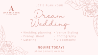 Minimal Floral Wedding Facebook event cover Image Preview