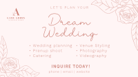Minimal Floral Wedding Facebook event cover Image Preview