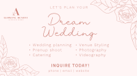 Minimal Floral Wedding Facebook event cover Image Preview