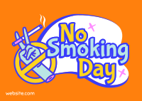 Quit Smoking Today Postcard Design