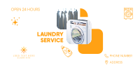 Laundry Shop Service Twitter Post Design