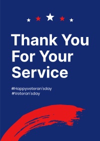 Thank You Veterans Poster Design