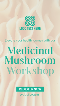 Minimal Medicinal Mushroom Workshop Instagram reel Image Preview