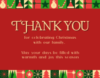 Modern Christmas Thank You Card Image Preview