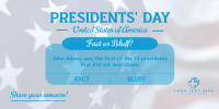 Presidents' Day Quiz  Twitter Post Design