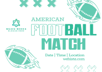 American Football Match Postcard Image Preview