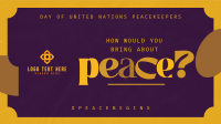 Contemporary United Nations Peacekeepers Facebook Event Cover Design