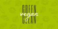 Green Clean and Vegan Twitter post Image Preview