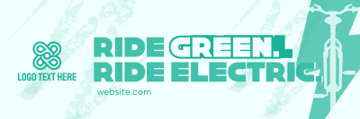 Green Ride E-bike Twitter header (cover) Image Preview