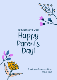 Floral Parents Greeting Flyer Image Preview