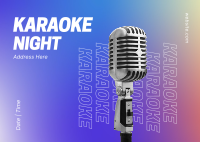 Karaoke Night Gradient Postcard Image Preview
