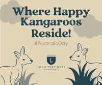 Fun Kangaroo Australia Day Facebook post Image Preview