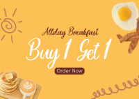 All Day Breakfast Postcard Image Preview