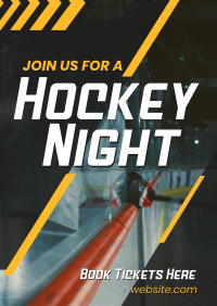 Ice Hockey Night Flyer Image Preview
