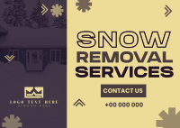 Snowy Snow Removal Postcard Image Preview