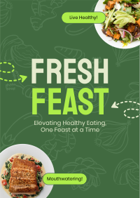 Fresh Feast Food Recipe Poster Design