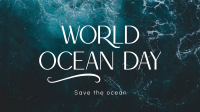 Minimalist Ocean Advocacy Video Image Preview
