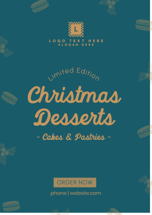Cute Homemade Christmas Pastries Poster Image Preview