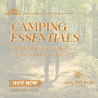 Mountain Hiking Camping Essentials Linkedin Post Design
