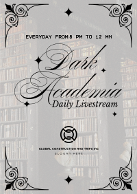 Dark Academia Study Playlist Poster Image Preview