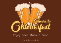 Oktoberfest Beer Night Postcard Image Preview