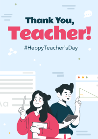 Thank You Teacher Poster Design