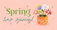 Spring Flower Pot Facebook Ad Design