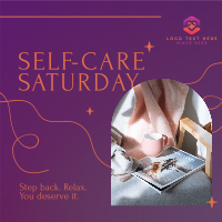 Elegant Self Care Saturday Instagram Post Design