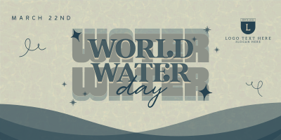 Quirky World Water Day Twitter Post Image Preview
