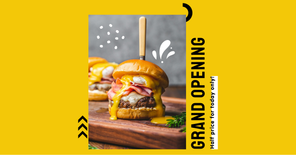 Restaurant Grand Opening Facebook Ad Design Image Preview