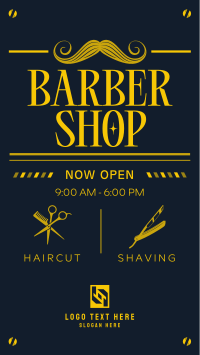 Classic Barber Shop Opening TikTok Video Design