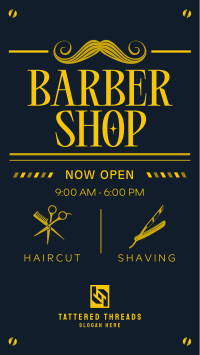 Classic Barber Shop Opening TikTok Video Image Preview