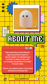 Quirky About Me Gamer  YouTube Short Design