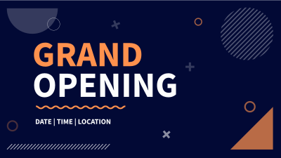 Geometric Shapes Grand Opening Facebook event cover Image Preview