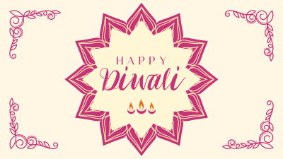 Ornamental Diwali Greeting Facebook event cover Image Preview