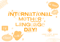 Doodle International Mother Language Day Postcard Design
