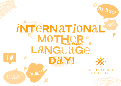 Doodle International Mother Language Day Postcard Image Preview