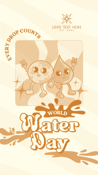 Cartoon Water Day Video Image Preview