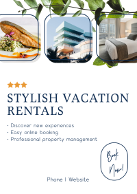 Vacation Rental Description Poster Design