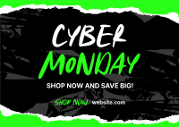 Scrapbook Cyber Monday Postcard Design