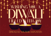 Traditional Diwali Greeting Postcard Image Preview