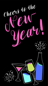 Cheers to New Year! Instagram story Image Preview