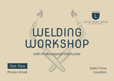 Welding Tools Workshop Postcard Image Preview