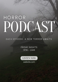 Horror Podcast Flyer Design