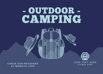 Outdoor Campsite Postcard Image Preview