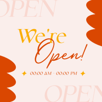 We're Open Now Instagram Post Design