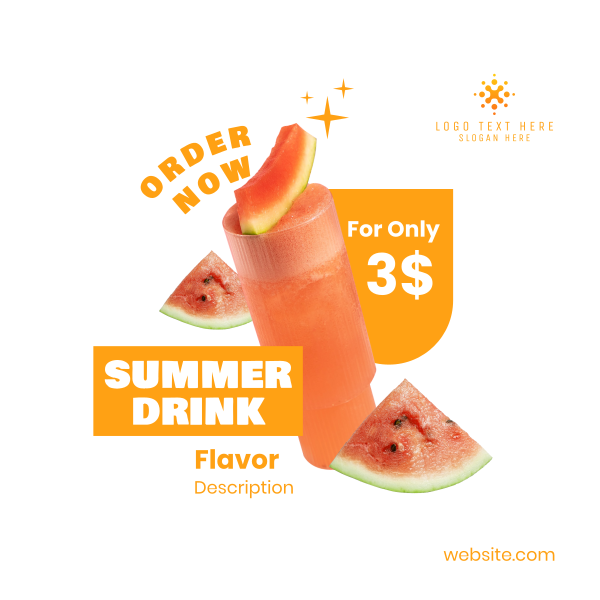 Summer Drink Flavor  Instagram Post Design Image Preview