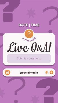 Stylish Live Q&A TikTok Video Image Preview