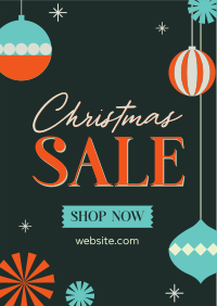 Ornamental Christmas Sale Flyer Design